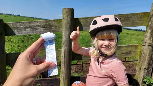 Onderweg vond ze nog een geocache