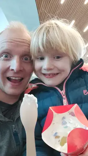 En uiteraard het inmiddels traditionele ijsje om het te vieren!